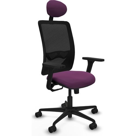 Silla ergonómica piqueras y crespo Zulema negro soporte lumbar reposacabezas (1/2)