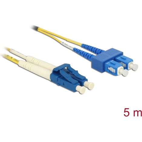 Delock Cabe de fibra Ã³ptica LC Duplex  SC Duplex monomodo OS2 5 m