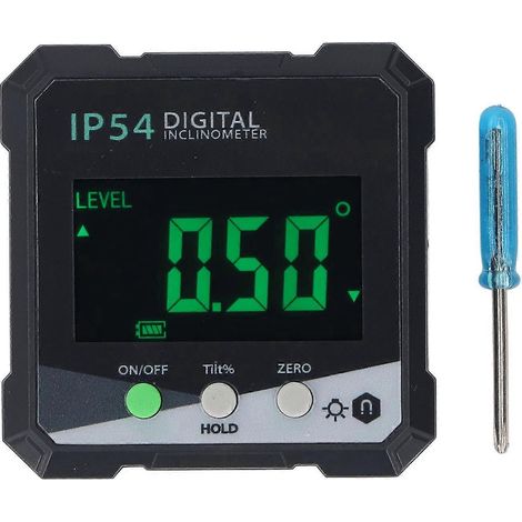 Digitale Wasserwaage mit 2 Modi, Magnetfuß, LCD-Digitalanzeige, Winkelmesser und Neigungsmesser für Holzbearbeitung