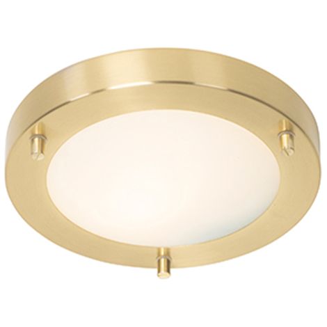 Modern Gold Ceiling Light 18 cm IP44 - Yuma