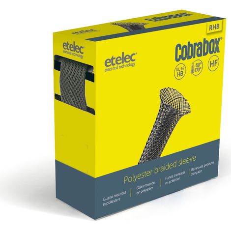 Kit Cobrabox Scatola 10 Metri Guaina Trecciata, Protezione Cavi Elettrici Diametro nominale 20 mm