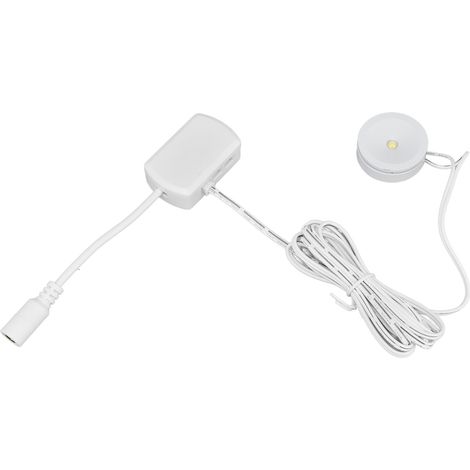 Spots LED ronds ultra-minces à intensité variable pour sous-meubles, idéaux pour les halls d'exposition et les armoires (1 pour 4). (1/5)