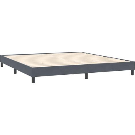 Maison Exclusive - Giroletto senza Materasso Grigio Scuro 200x220 cm Velluto