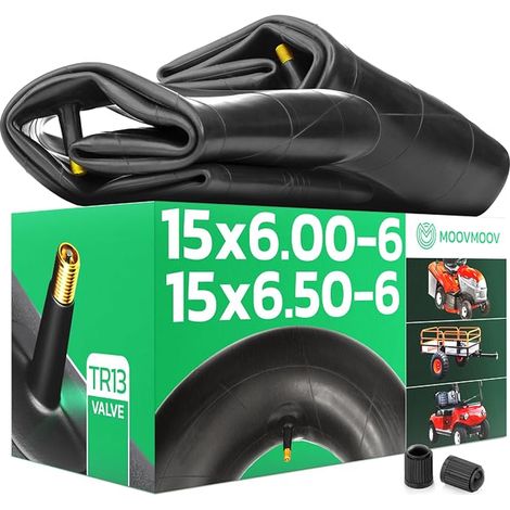 15 Inch Inner Tube for 15 x 6.00-6 and 15 x 6.50-6 Tyres for Riding Lawn Mower, Tractor Lawnmower, Golf Cart, Garden Trailer (1/5)