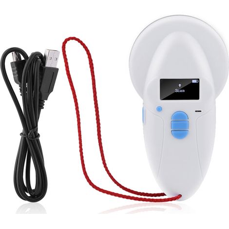 – Lecteur RFID pour identification de puces animales – Écran OLED 128x64 – Rechargeable USB – Distance de lecture jusqu'à 16 cm (1/5)