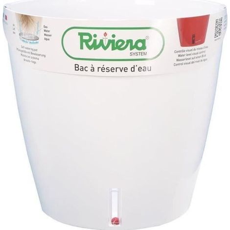 Riviera Vaso Rotondo Eva Nuovo Bianco 46 cm 49 L