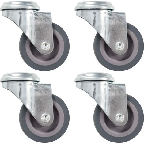 32 pcs Roulettes pivotantes à trou de boulon 50 mm vidaXL (1/5)