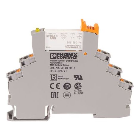 Relais d'interface 24V c.c., 1 RT, montage Rail DIN, série RIF-0-RPT-24DC/21 ( Prix pour 1 ) (1/3)