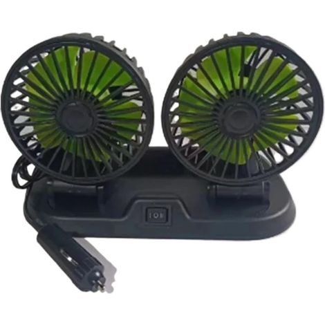 Ventilateur Portable Double Tête Pour Auto De Voiture 5V 12V 24V (1/5)