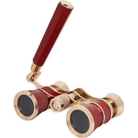 Opernfernglas, 3x25mm, tragbares Theaterfernglas, Fernglas für Frauen, Mädchen und Kinder (rot).
