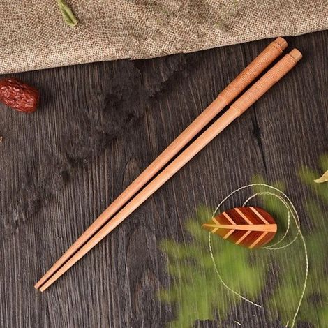 Baguettes japonaises artisanales - Pour sushi - Marron clair - 1 pièce - Baguettes de cuisine (1/5)