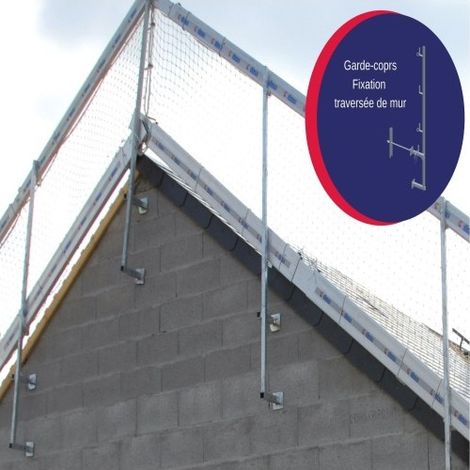 Pack garde-corps 6ml avec fixation par traversée de mur - DIMOS - 1040 mm