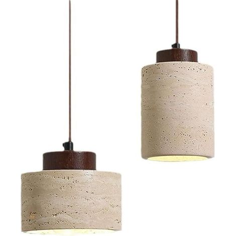 Luminaires suspendus modernes Lampe à suspension en pierre Wabi Sabi Lumière réglable Lampe à suspension linéaire en pierre naturelle Lustre en marbre moderne Lampe suspendue rustique de ferme (1/5)