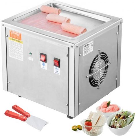 Machine à Glace Roulée 28x24x2 cm Plancha à Glace Roulée en Inox (1/5)