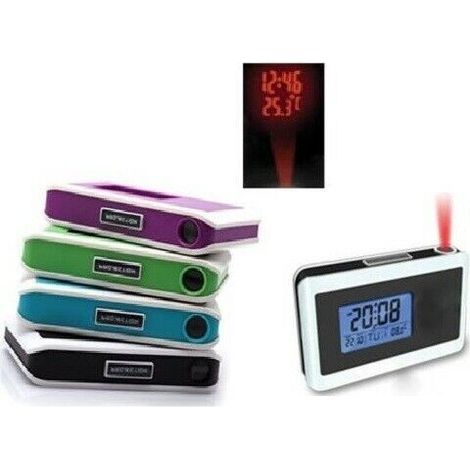 OROLOGIO PROIETTORE SVEGLIA LCD DIGITALE PROIETTA ORARIO TEMPERATURA