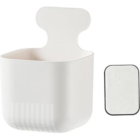 Portabicchieri magnetico per frigorifero - Portaoggetti magnetico per armadietti - Adatto per penne, lavatoio, scrivania, toletta - Bianco