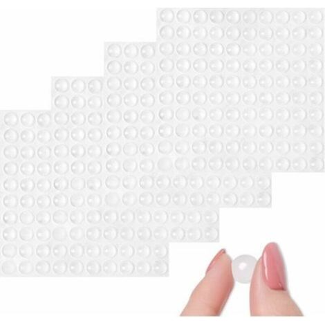 Butées de Protection en Caoutchouc, 4 PCS Arrêts de Portes Mural, Tampons de Porte, Nouveau Matériau Réutilisable, Transparente Pieds Adhésifs Anti-Choc Pour Protéger Les Murs et Meuble. (1/5)