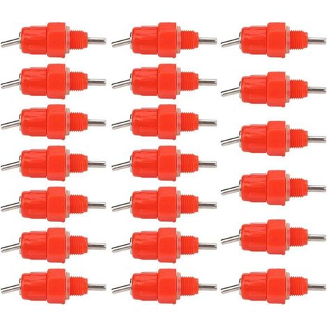 20pcs Tétine Abreuvoir Automatique pour Poule, Canard, Volaille, Système d'eau avec Vis à Vis pour Élevage et Alimentation du Bétail équipement (1/5)