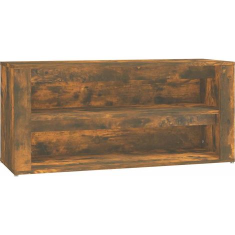 Maison Exclusive - Scarpiera Rovere Fumo 100x35x45 cm in Legno Multistrato (1/5)