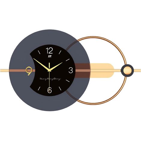 Schlichte Metallwanduhr, geräuschlose und nicht tickende Metallwanduhr, geeignet zur Dekoration von Wohnzimmern, Küchen und Büros (1/4)