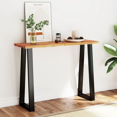 Table console,Table d'appoint,Bout de canapé à live edge 110x35x80 cm bois d'acacia solide -42269 (1/5)