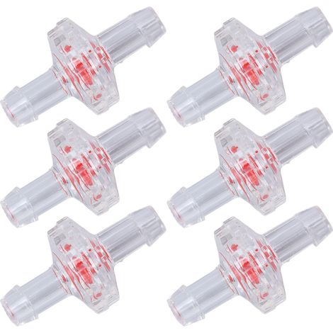 10 Pièces Clapet Anti-Retour 1 Sens en Plastique PP pour Tuyau d'Eau, Alimentation d'Air, 7mm Transparent (1/5)