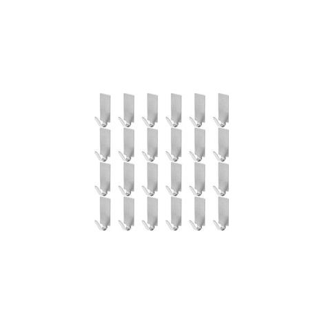 24 ganchos adhesivos de acero inoxidable Ganchos autoadhesivos, ganchos adhesivos para pared, portatoallas de acero inoxidable, para cocina, baño, balcón (1/4)