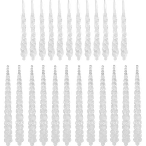 24 pièces Lot de Pendentifs Transparents Acrylique pour Décoration Sapin de Noël Ornement Suspendu DIY pour et pour Décoration Arbre Noël et Ambiance Festive