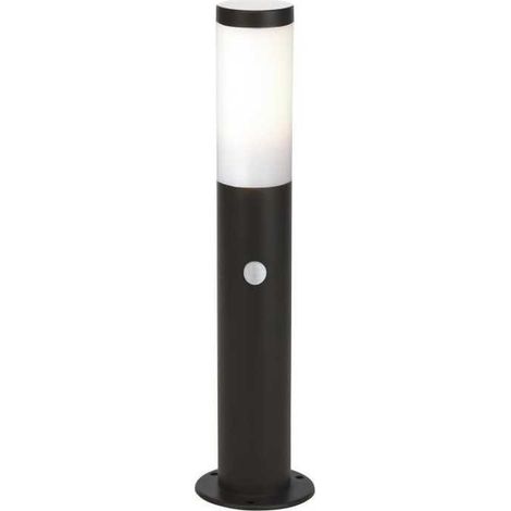 BRILLIANT - DODY Borne exterior - detector incluido - color negro - metal/plástico E27 LED 1x10W