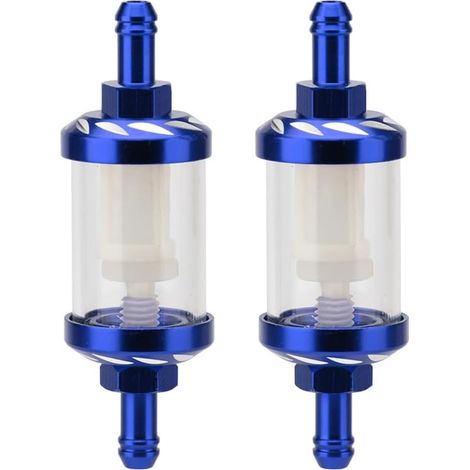 DOLASO 2 Stück Inline-Benzinfilter, Motorrad-Kraftstofffilter, abnehmbarer Filterbecher, geeignet für Motorradarmaturen mit einem Außendurchmesser von 8 mm und einem Innendurchmesser von 6 mm. (1/5)