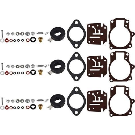 3 x Vergaser-Reparatursatz mit Schwimmer für Evinrude 396701 65 70 75 (1/5)