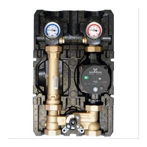 Circuit de chauffage K32 Ø25 mélangeur 3 voies avec pompe Grundfos Alpha2 22-60