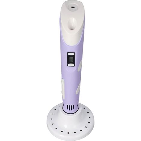 Kit de stylo d'impression 3D en ABS, support ergonomique, consommables d'impression PLA 3 couleurs, 5 V CC, violet. (1/5)