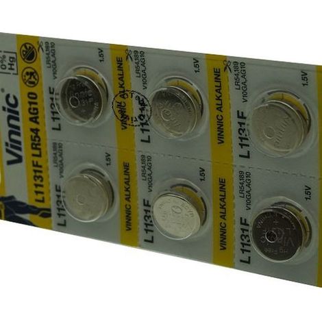 Pack de 10 piles Vinnic pour JIS LR1130 (1/2)