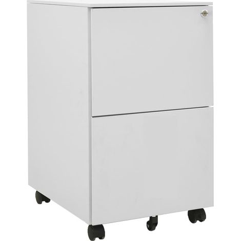 Mobile File Cabinet Light Grey 39x45x67 cm Steel vidaXL