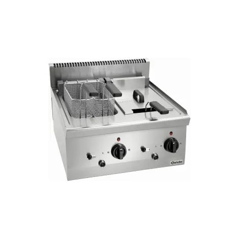 Friteuse inox double électrique 2 x 8 Litres, 12 600 W, 400 V - TRI
