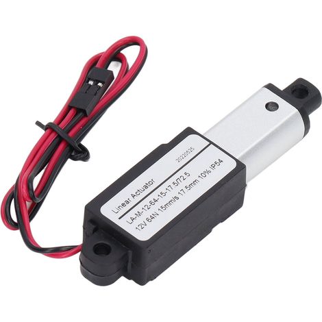 Vérin linéaire électrique miniature en aluminium et ABS 12V pour machinerie agricole, moteur de levage compact courant continu 17.5mm 0.7in (1/5)