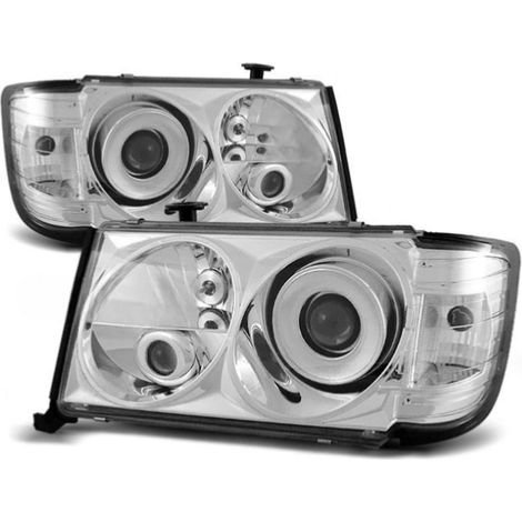 Paire de feux phares Mercedes classe E W124 85-93 design chrome-27361487