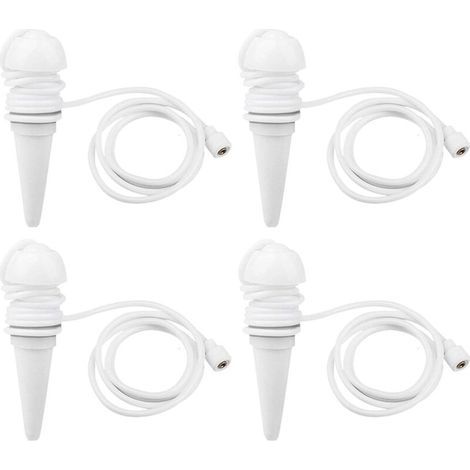 Distributeur d'eau pour plantes d'intérieur, 4 pièces, Cônes d'arrosage automatique plante avec pointe en terre cuite et tuyau (1/5)