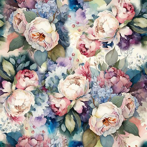 Papier peint panoramique - Fleurs - 320 cm x 320 cm (1/2)