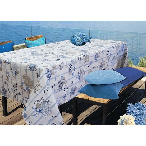 Tovaglia Per Salotto Cucina Tavolo 100% Cotone Made In Italy Mare24 RP, misura140x180coloreMare24 (1/4)