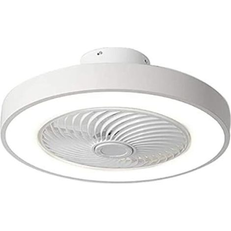 Plafonnier Led Moderne Avec Ventilateur Silencieux Et Télécommande, Ventilateur de Plafond À Intensité Variable Avec Lumière, Lustre de Chambre À Coucher, Φ50 Cm, Minuterie, Ventilateur de (1/5)