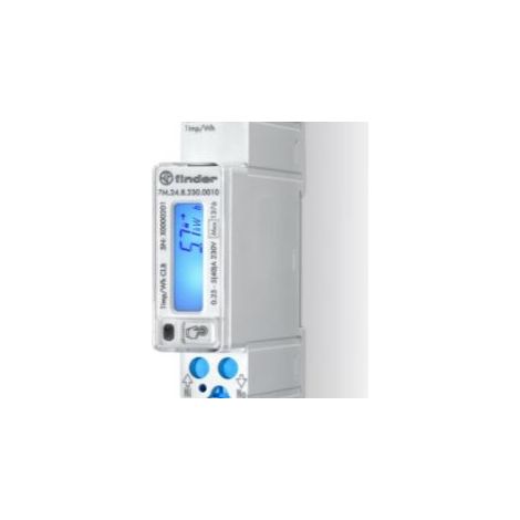 COMPTEUR DÉNERGIE MONOPHASÉ FINDER 7M.24.8.230.0010 7M.24.8.230.0010 NUMÉRIQUE 40 A CONFORMITÉ MID: OUI 1 PC(S) (1/4)