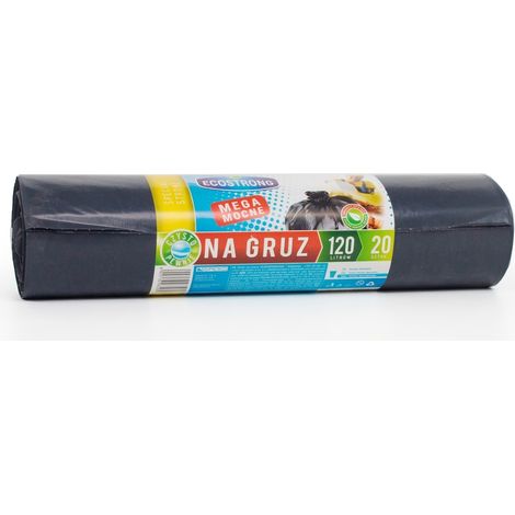 Robuste 120-Liter-Bauschuttsäcke  20er-Pack  Hochwertiges Aluminium  Schwarz