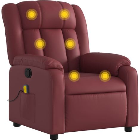 Maison Exclusive - Massagesessel Weinrot Kunstleder