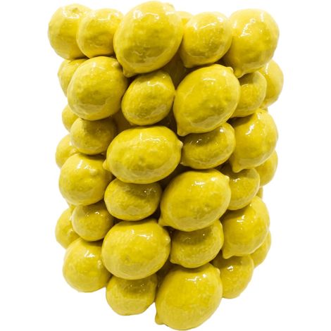 Signes Grimalt Jarrón Novedad Jarron Limones Novedad Amarillo 24x24x31cm 39396