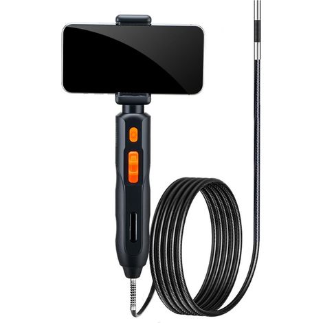 Endoscope industriel rotatif à degrés avec caméra transparente 1080p et sonde étanche IP67 pour inspection de voiture à domicile (1/4)