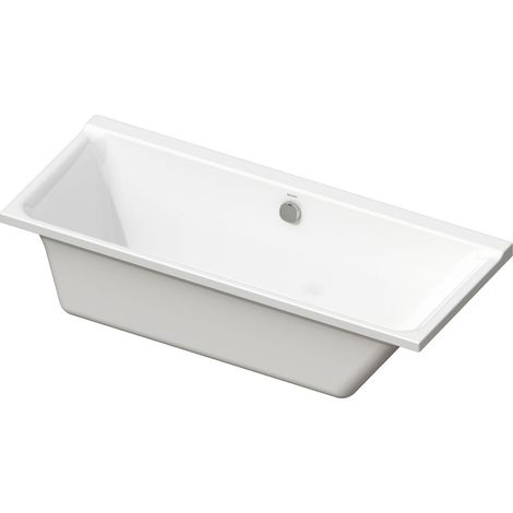 DU P3 Comf BW, 1600 x 700 mm, blanc, montage encastré au-dessus du panneau, angle droit (1/4)
