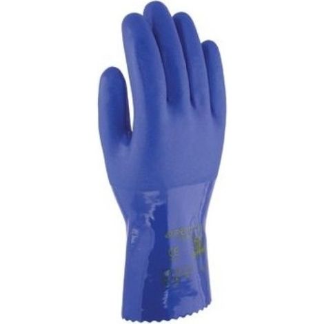 Guante quimico l09-28cm soporte algodon super oil pvc az 3l