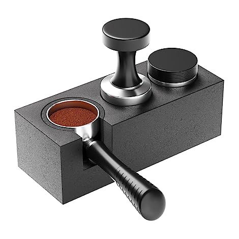 Tampon à café, base de moulin à café, station de compression expresso, tampon à expresso, convient pour outil de tamper de 51 à 58 mm, outils à expresso (noir) (1/5)
